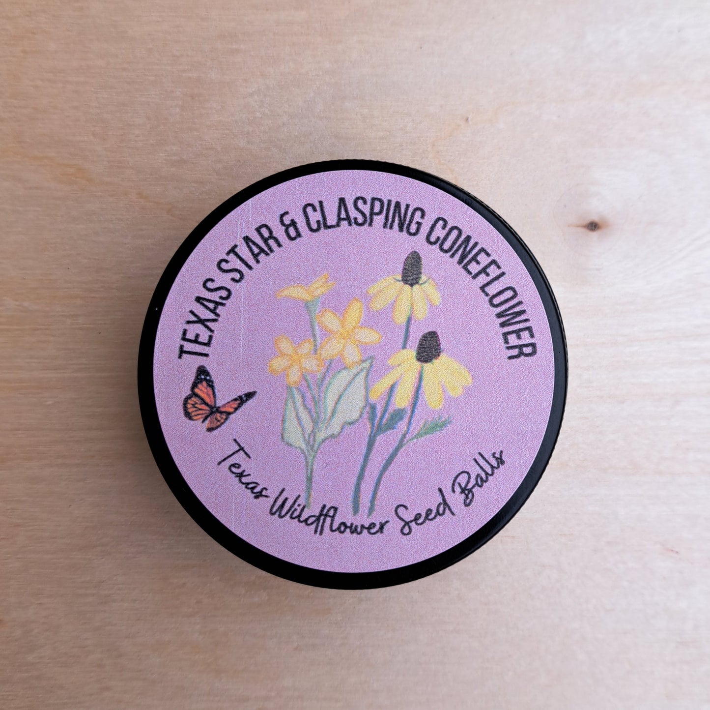 Texas Star & Clasping Cone Texas Wildflower Seed balls - Tin - 10 count